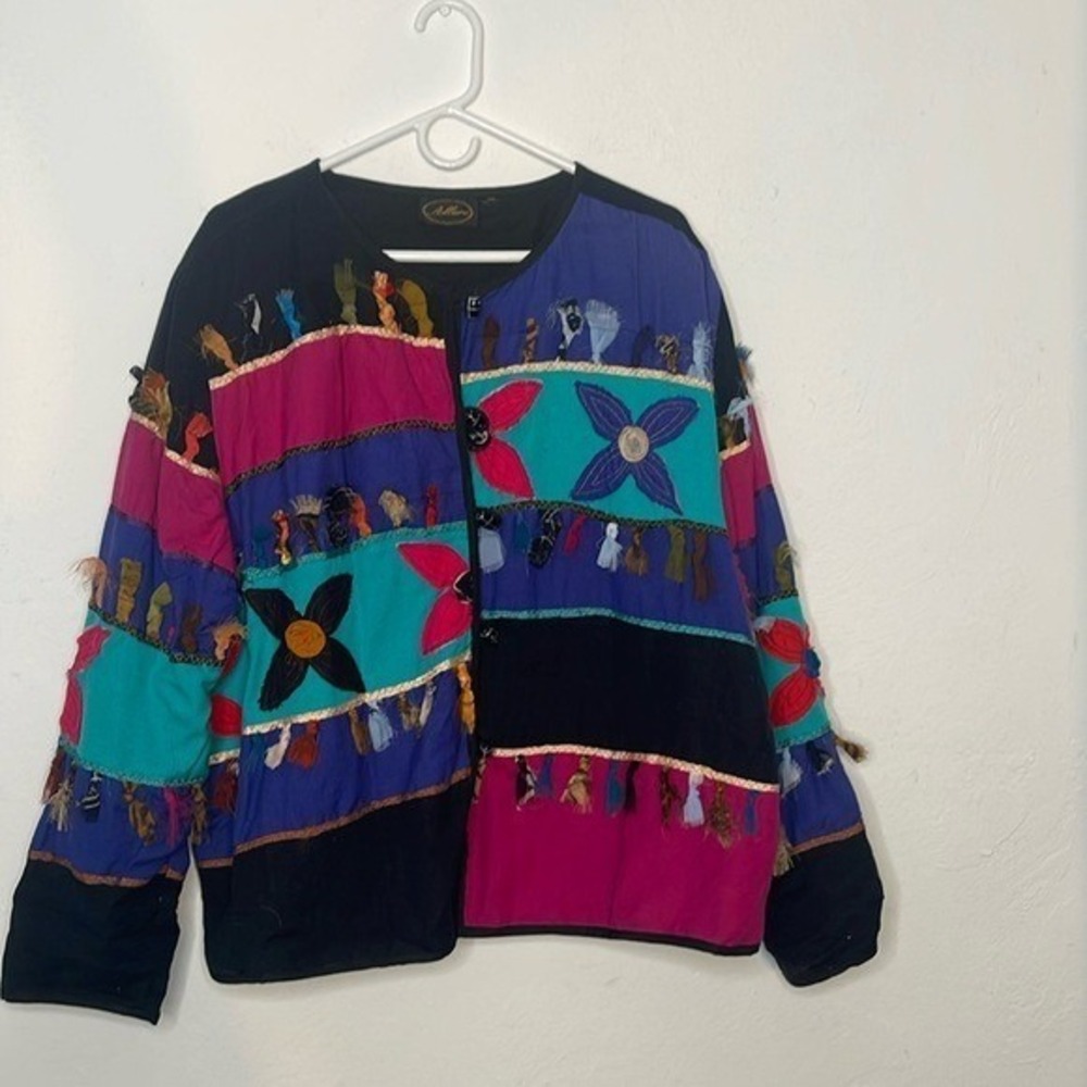 Allure Jacket Geometric Funky Art to Wear Size tag removed ptp 27 L - 27